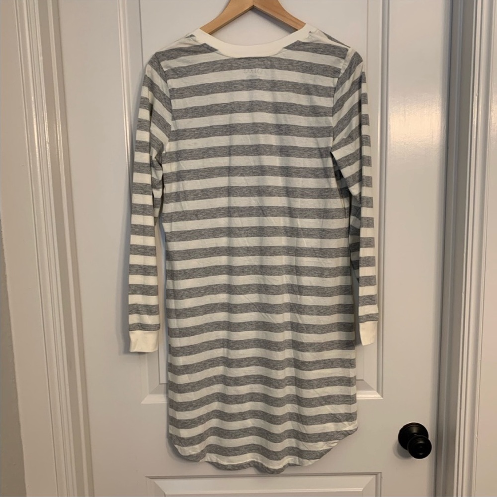 Lauren by Ralph Lauren Striped Cotton Blend Sleep Night Shirt T-shirt - Picture 2 of 10